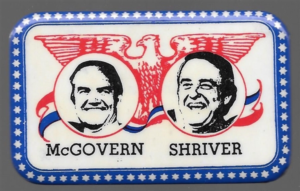 McGovern-Shriver Fargo Rubber Stamp Pin 