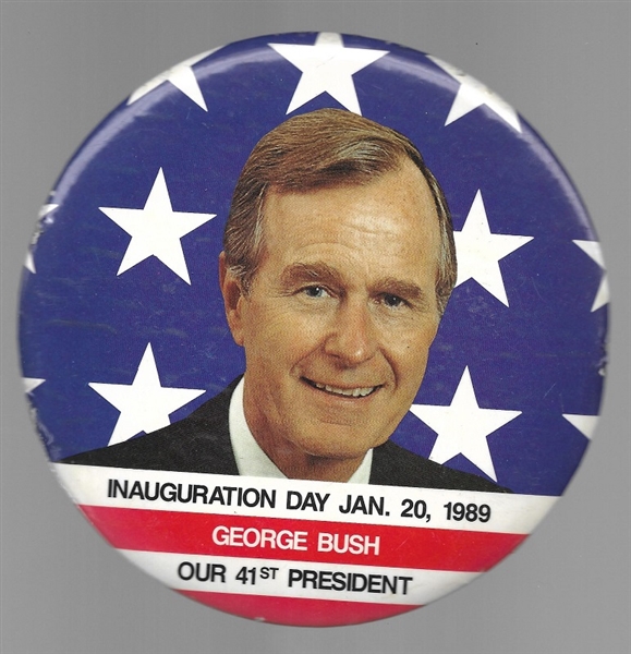 George H.W. Bush Giant 6 Inch Inaugural Pin