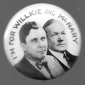 Willkie, McNary Celluloid Jugate 