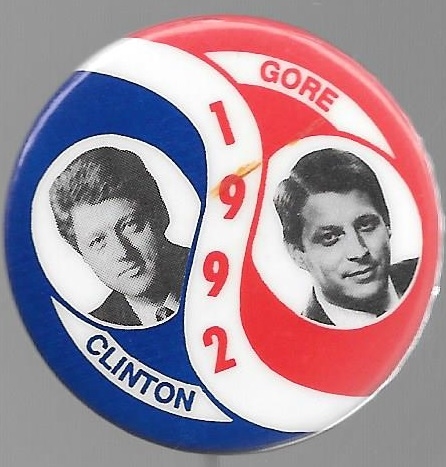 Clinton, Gore 1992 Swirl Jugate 