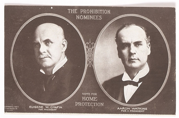 Chafin-Watkins Prohibition Postcard