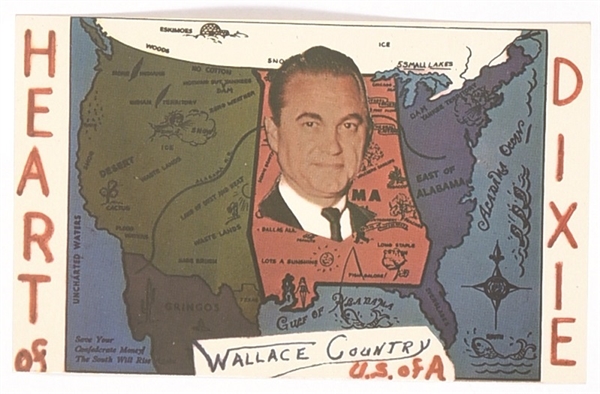 Wallace Heart of Dixie Postcard