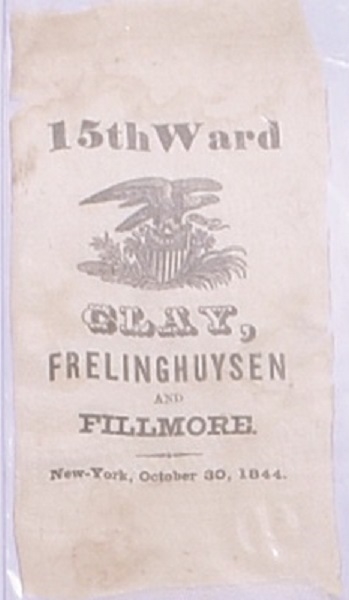 Clay, Frelinghuysen, Fillmore New York Ribbon