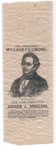 Millard Fillmore Scarce Ribbon