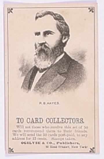Rutherford B. Hayes Trade Card