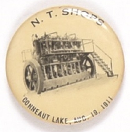 N.T. Shops Conneaut Lake, Pa., Machinery Button