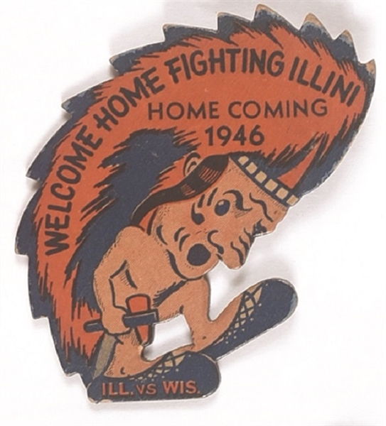 Fighting Illini 1946 Illinois Homecoming Pin