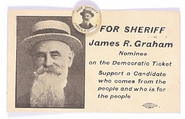 James Graham for Sheriff Pin and Card