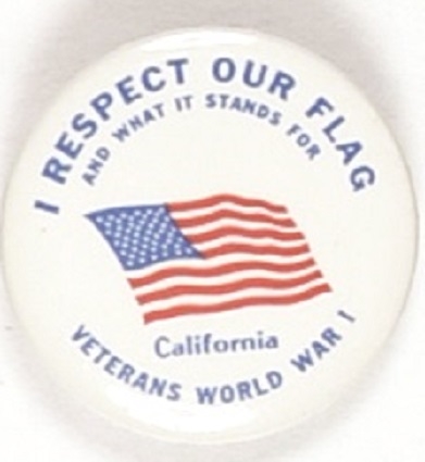 Veterans World War I Respect Our Flag