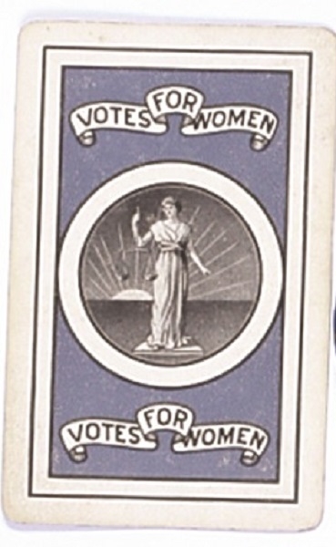 Votes for Women Playing Card, Five of Spades