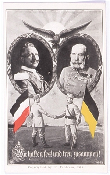 German World War I Postcard Kaiser and Emperor Franz Joseph