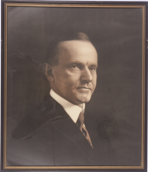 Calvin Coolidge Sepia Poster