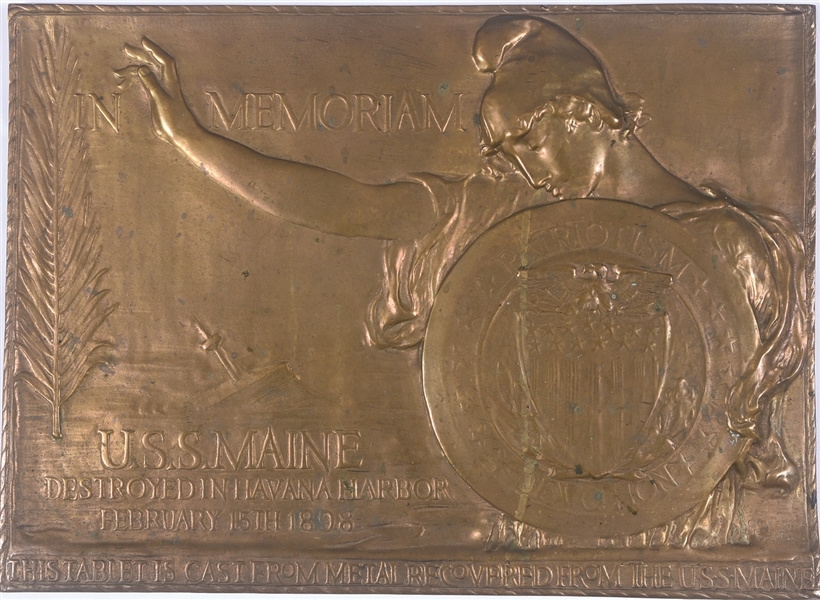 Battleship Maine Memorial Bronze Plaque