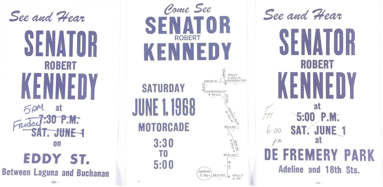 Trio of Robert Kennedy California Posters