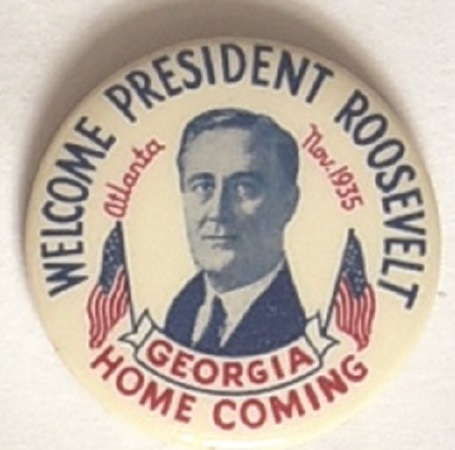 Welcome President Roosevelt Georgia Homecoming Pin