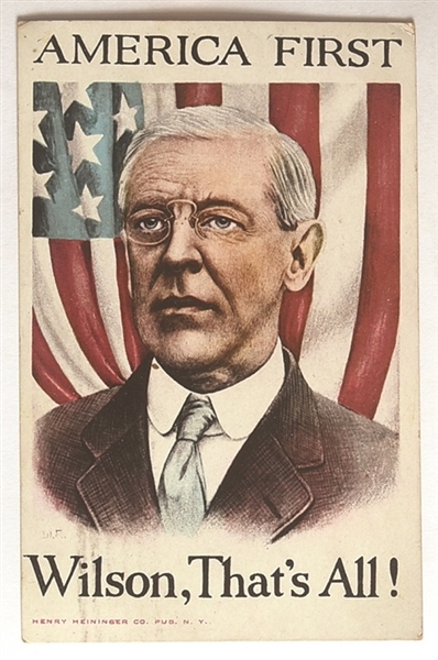 Wilson America First Postcard