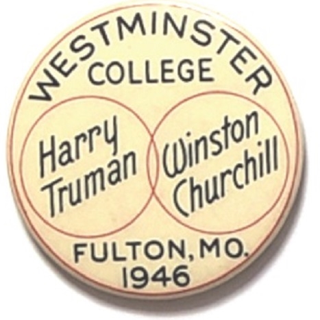 Truman, Churchill Westminster College “Iron Curtain” Pin