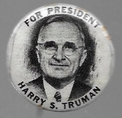 Harry S. Truman for President Small Picture Pin