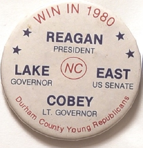 Reagan Durham County, North Carolina, Coattail