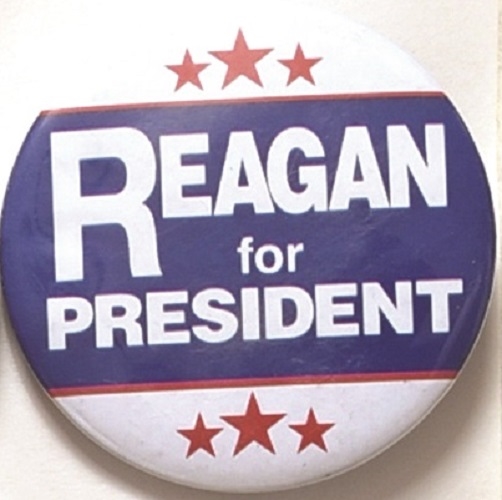 Reagan for President Blue Stripe, Red Stars