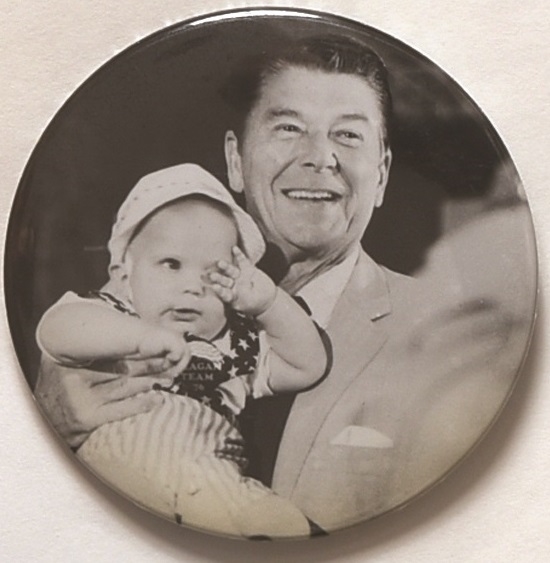 Ronald Reagan Baby Campaign Pin