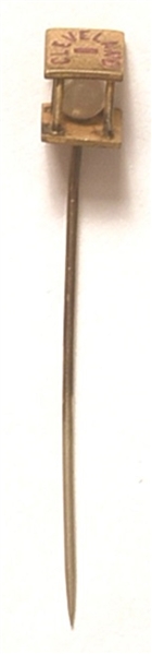 Cleveland Tiny Torch Brass Stickpin