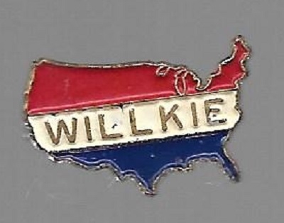 Willkie Embossed USA Enamel Pin