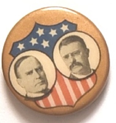 McKinley, Roosevelt Shield Jugate with Different Photo