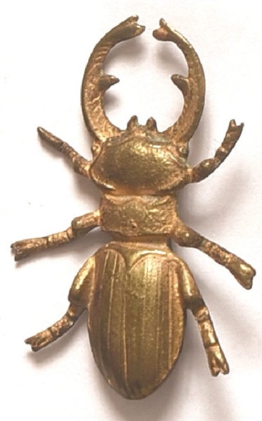 McKinley Large Gold Bug Pinback