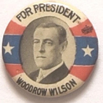 Wilson for President Colorful Stars Celluloid