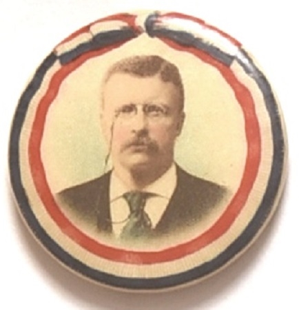 Theodore Roosevelt Multicolor Ribbon Design Pin