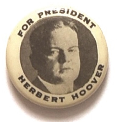 Hoover for President Picture pin