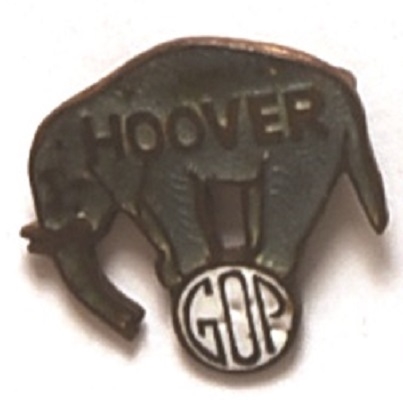 Hoover Enamel Elephant Pinback