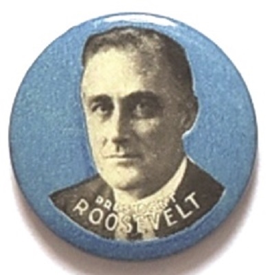 Franklin Roosevelt Blue Celluloid