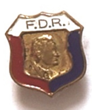 Franklin Roosevelt Enamel Shield Stud