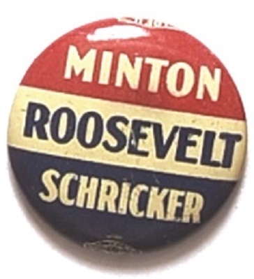 Roosevelt, Minton, Schricker Indiana Coattail