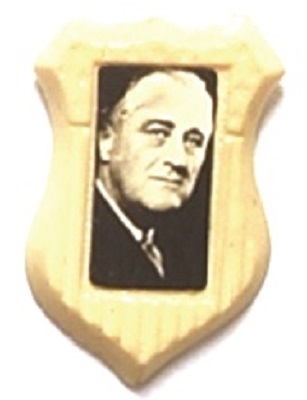 Franklin Roosevelt Plastic Shield Pin