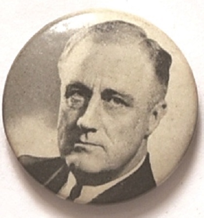 Franklin Roosevelt Black, White Picture Pin