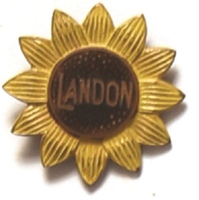Landon Metal Sunflower Pinback