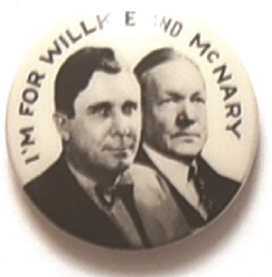 Willkie and McNary Celluloid Jugate