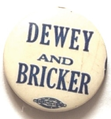 Dewey, Bricker 1944 Celluloid