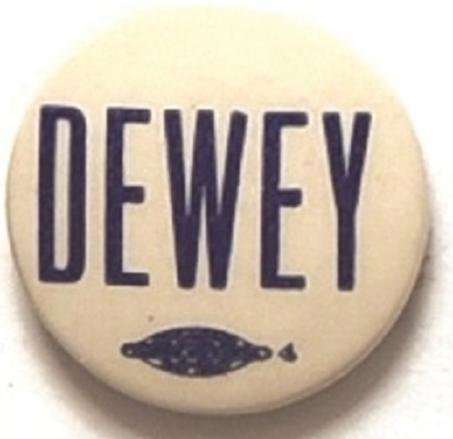 Dewey 7/8 Inch Celluloid Name Pin