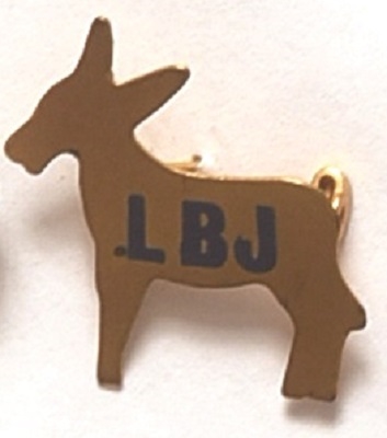Johnson LBJ Donkey Pin