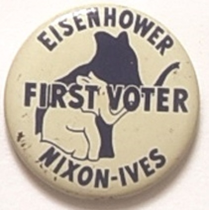 Eisenhower, Nixon, Ives First Voter