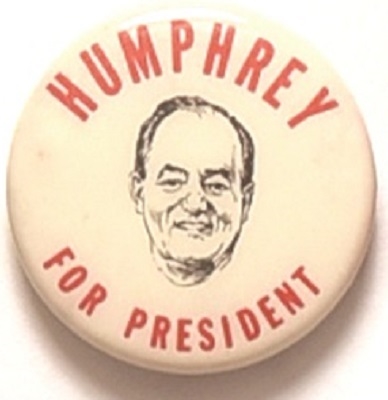 Humphrey for President 1 Inch Picture Pin