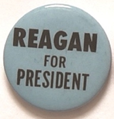 Reagan for President Blue, Black Celluloid