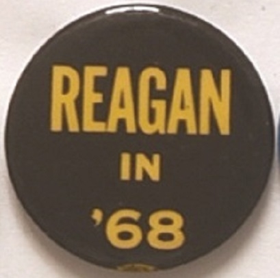 Reagan in 68 Black and Yellow Celluloid