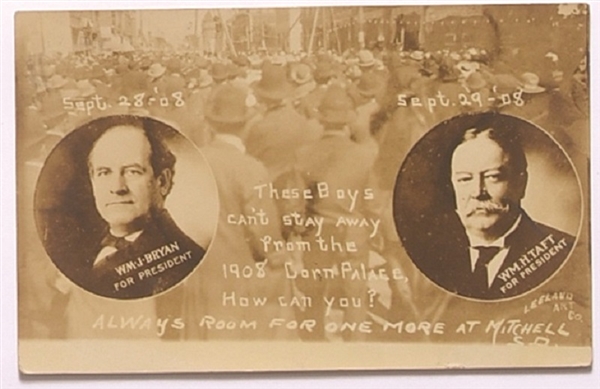 Bryan, Taft Corn Palace Postcard