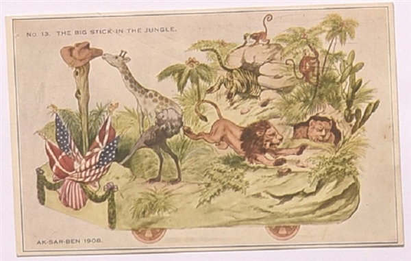 Roosevelt Big Stick in the Jungle Postcard