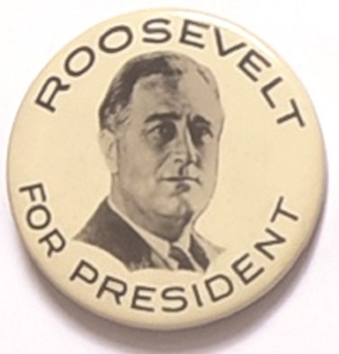 Franklin Roosevelt for President Larger Picture Pin